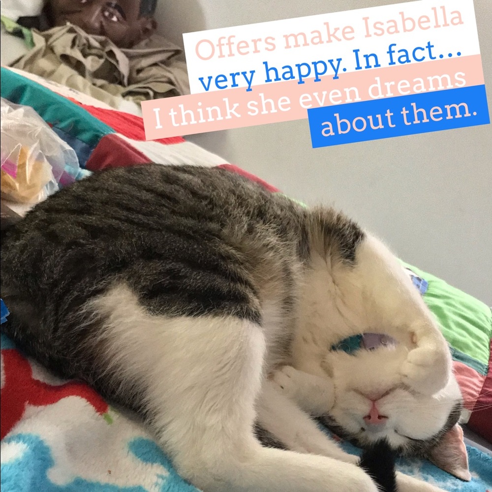 Isabella is not for sale...ever.